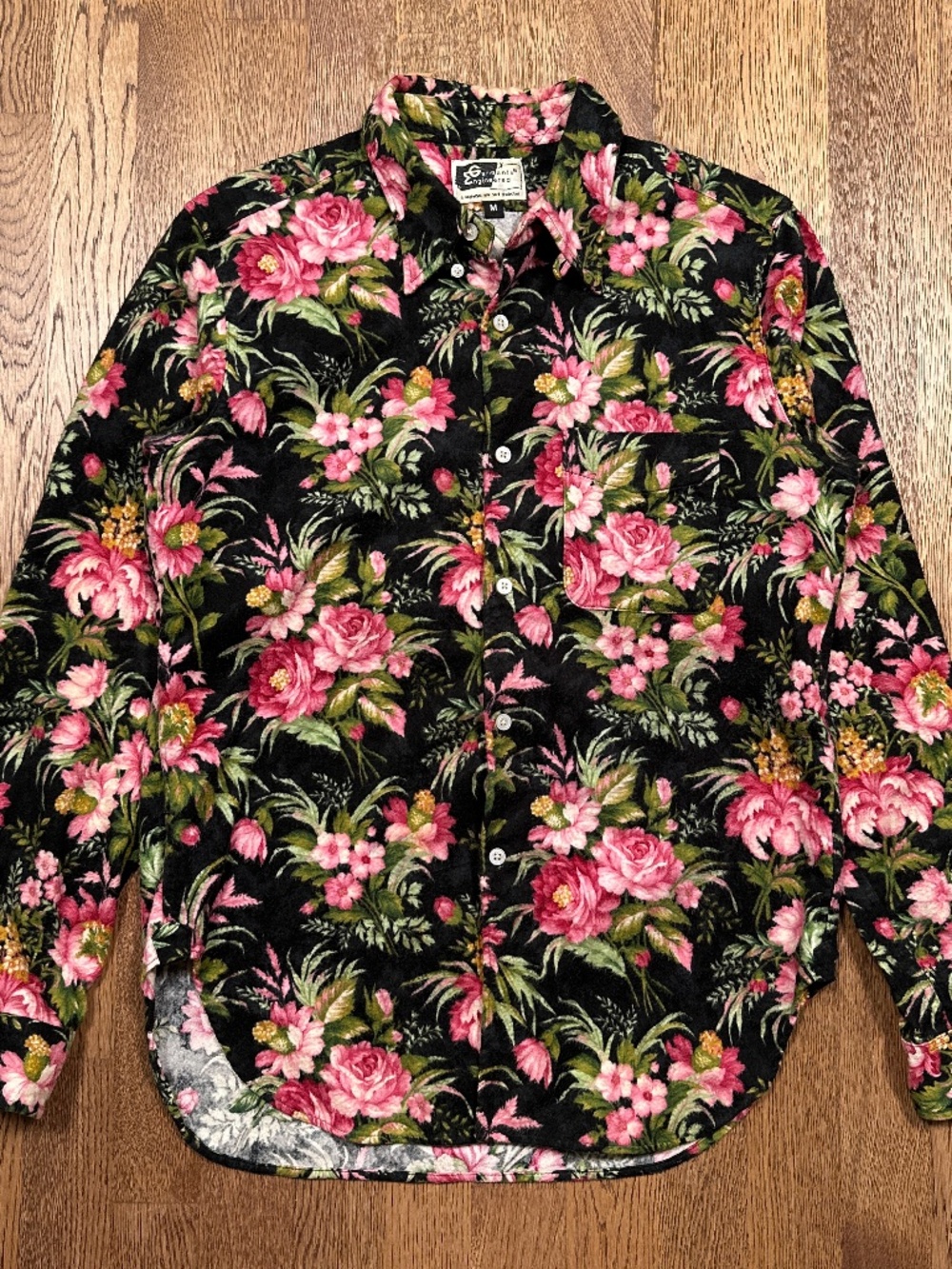 Engineered Garments Flannel Floral Flower L/S Button Shirt Mens Medium
